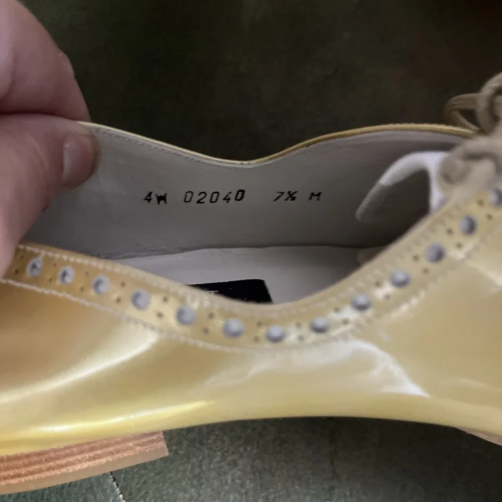 Stuart Weitzman Leather Gold Two Tone Loafers  Made in Spain Barely Worn 7.5